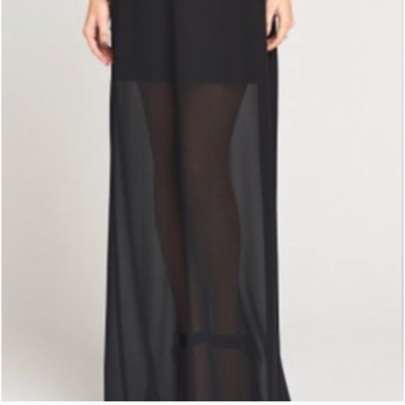 NWT Show Me Your Mumu S Black Jolie Sheer Slip Dress Maxi Chiffon Low Back - Picture 3 of 13